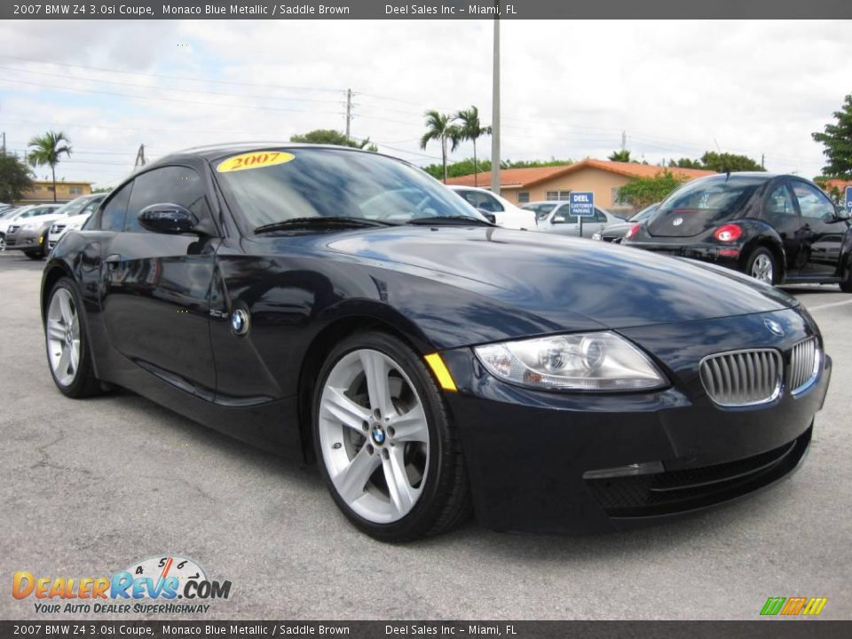 2007 BMW Z4 3.0si Coupe Monaco Blue Metallic / Saddle Brown Photo #11