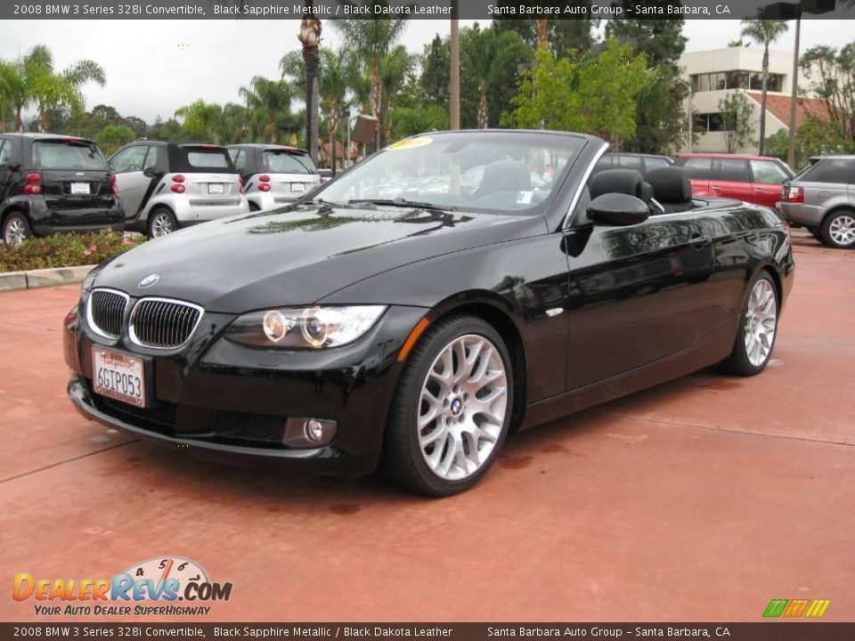 2008 BMW 3 Series 328i Convertible Black Sapphire Metallic / Black Dakota Leather Photo #4