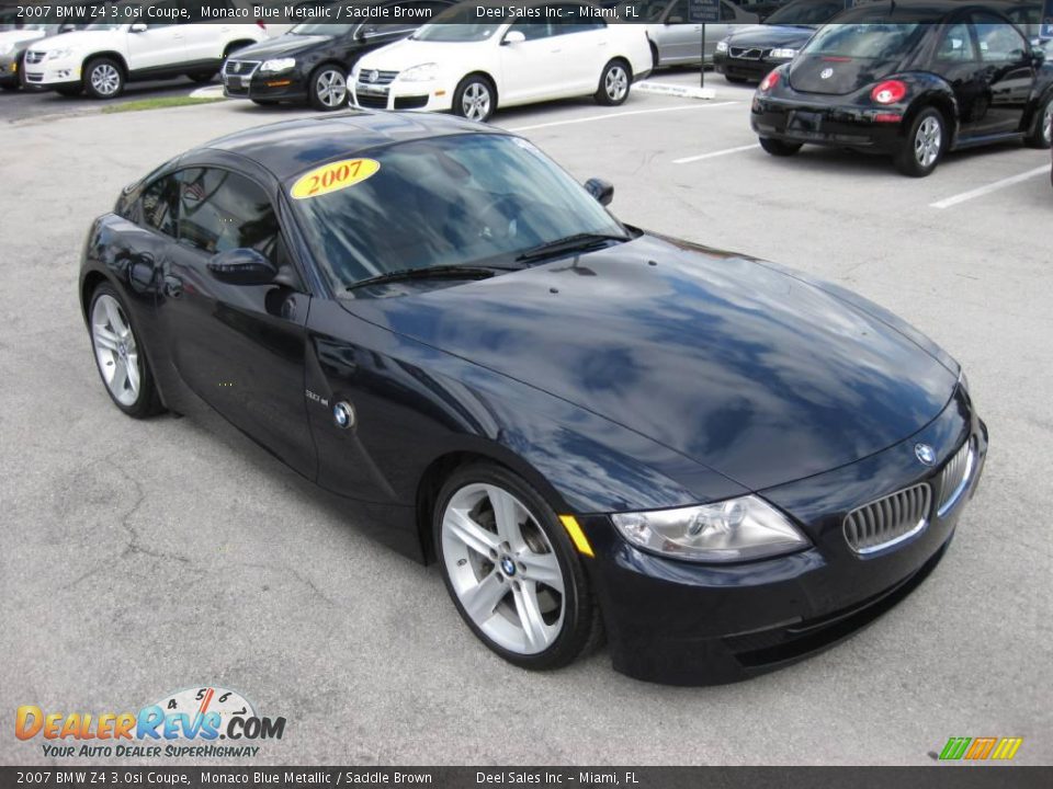 2007 BMW Z4 3.0si Coupe Monaco Blue Metallic / Saddle Brown Photo #12