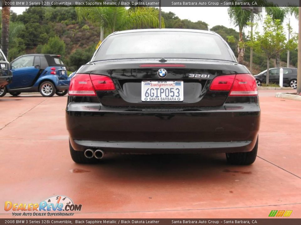 2008 BMW 3 Series 328i Convertible Black Sapphire Metallic / Black Dakota Leather Photo #5