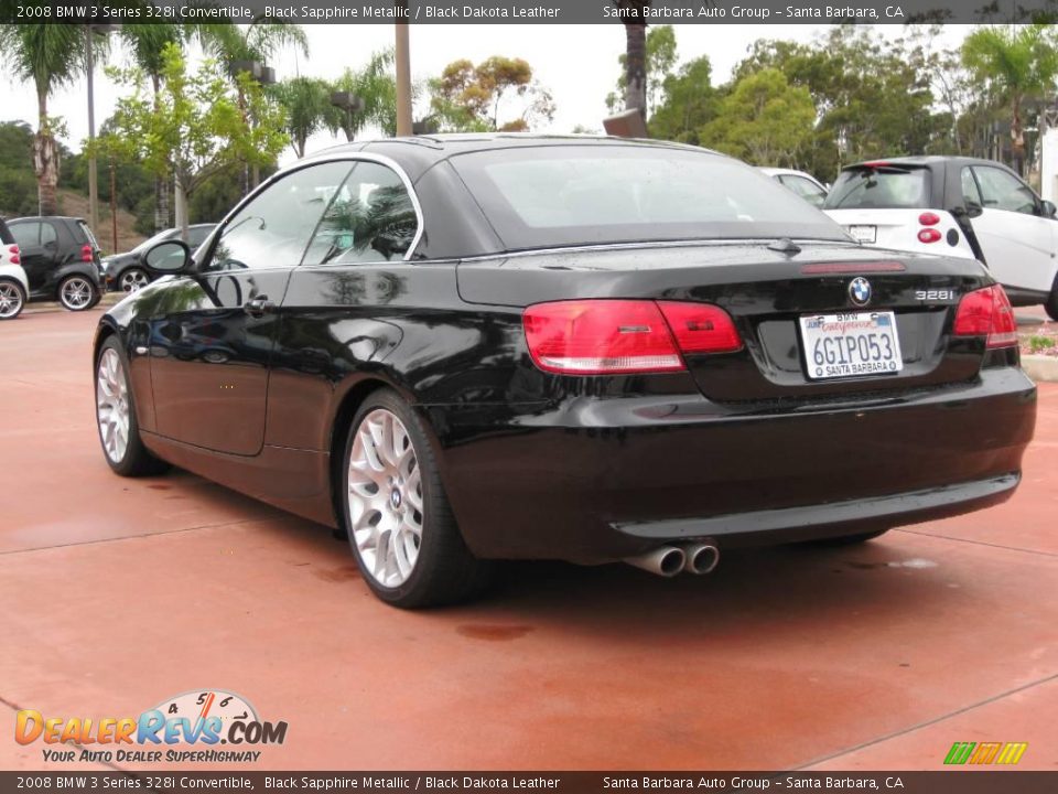 2008 BMW 3 Series 328i Convertible Black Sapphire Metallic / Black Dakota Leather Photo #6