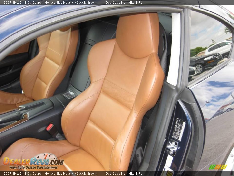 2007 BMW Z4 3.0si Coupe Monaco Blue Metallic / Saddle Brown Photo #15