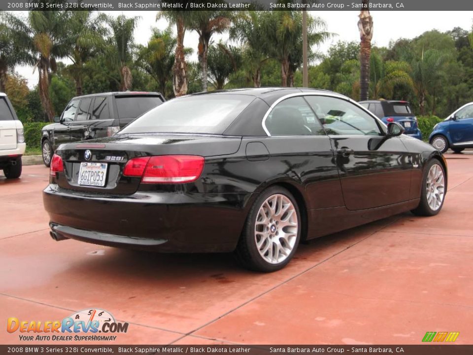 2008 BMW 3 Series 328i Convertible Black Sapphire Metallic / Black Dakota Leather Photo #7