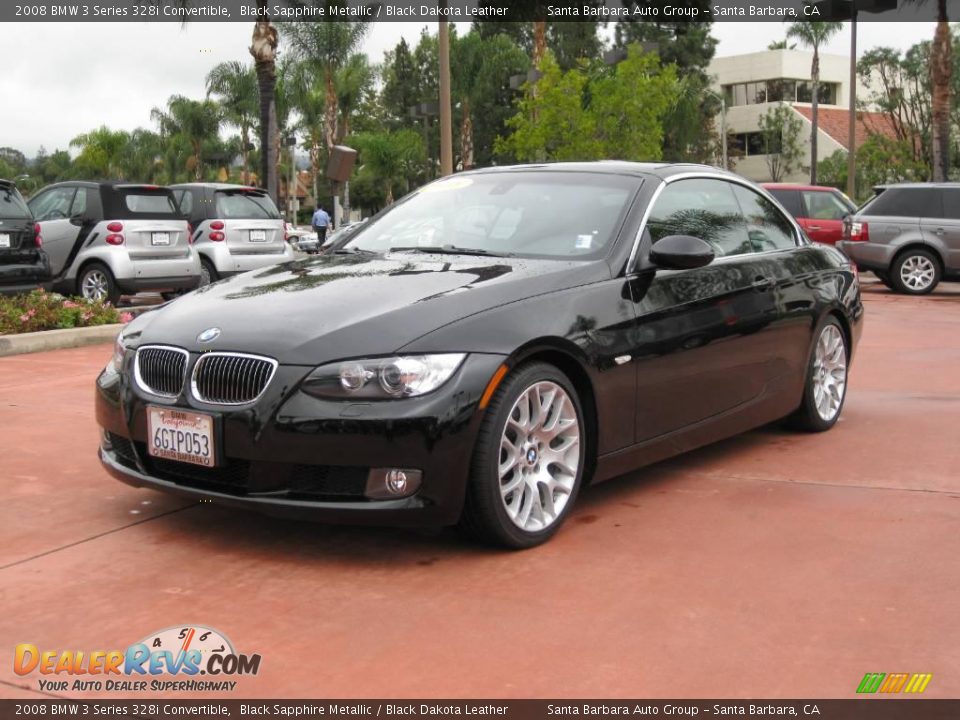 2008 BMW 3 Series 328i Convertible Black Sapphire Metallic / Black Dakota Leather Photo #8