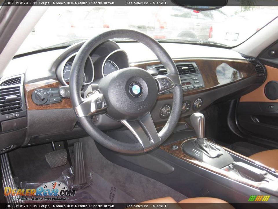 2007 BMW Z4 3.0si Coupe Monaco Blue Metallic / Saddle Brown Photo #17