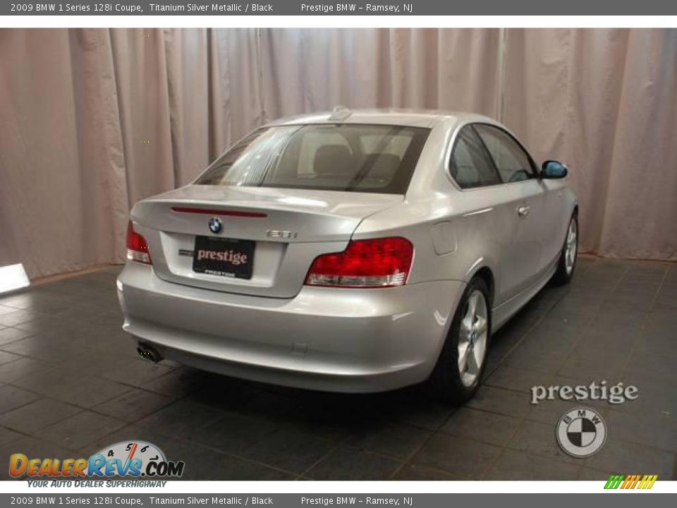 2009 BMW 1 Series 128i Coupe Titanium Silver Metallic / Black Photo #2
