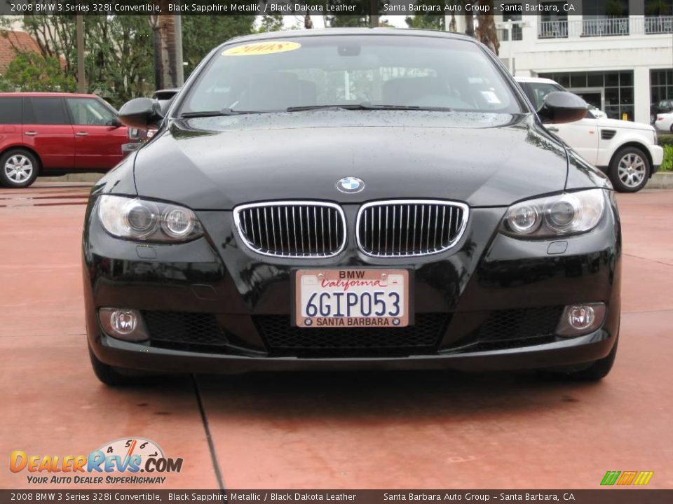2008 BMW 3 Series 328i Convertible Black Sapphire Metallic / Black Dakota Leather Photo #9