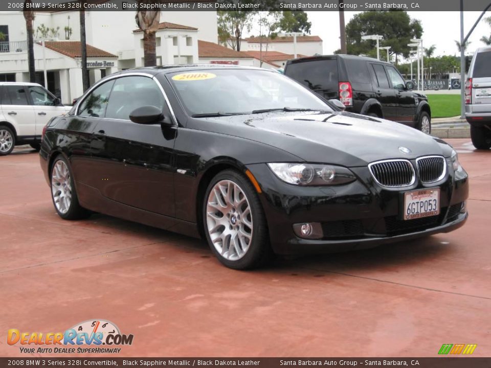 2008 BMW 3 Series 328i Convertible Black Sapphire Metallic / Black Dakota Leather Photo #10