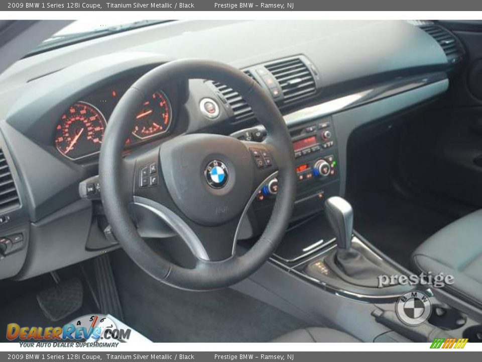 2009 BMW 1 Series 128i Coupe Titanium Silver Metallic / Black Photo #4