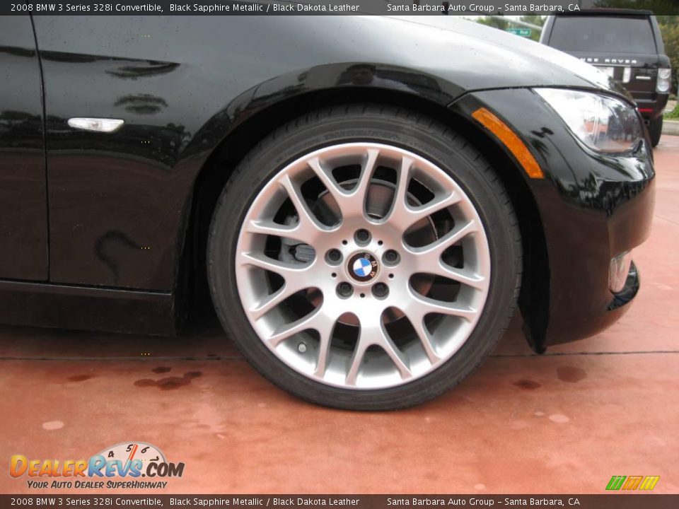 2008 BMW 3 Series 328i Convertible Black Sapphire Metallic / Black Dakota Leather Photo #11