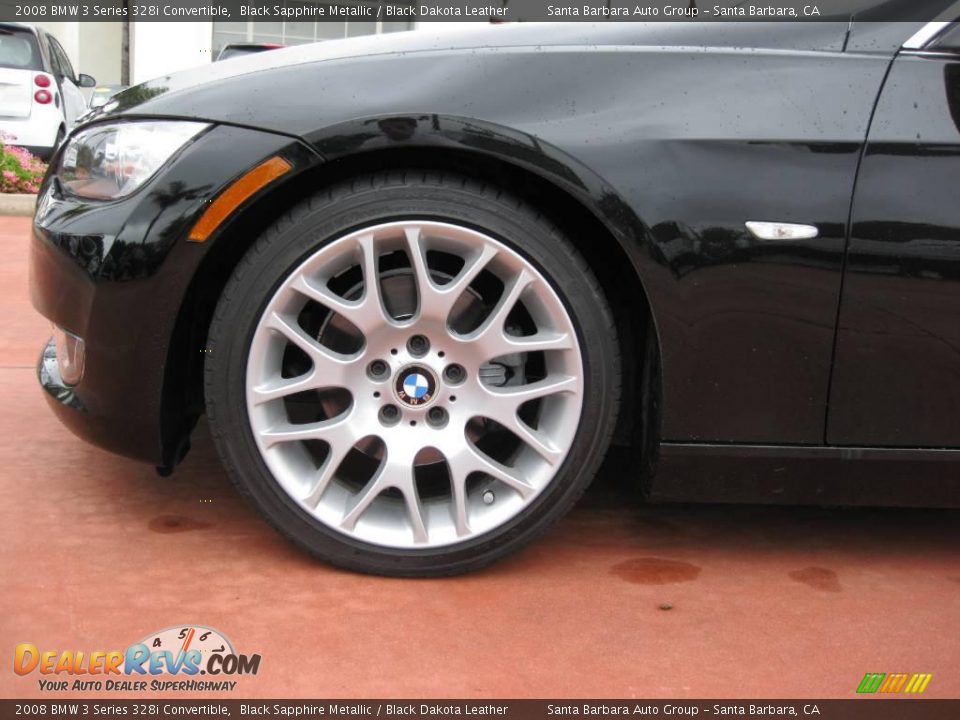 2008 BMW 3 Series 328i Convertible Black Sapphire Metallic / Black Dakota Leather Photo #14