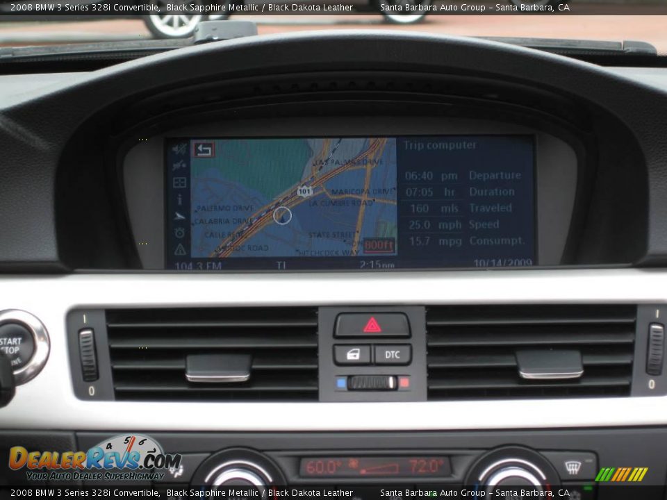 2008 BMW 3 Series 328i Convertible Black Sapphire Metallic / Black Dakota Leather Photo #16