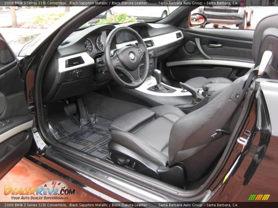 2008 BMW 3 Series 328i Convertible Black Sapphire Metallic / Black Dakota Leather Photo #17