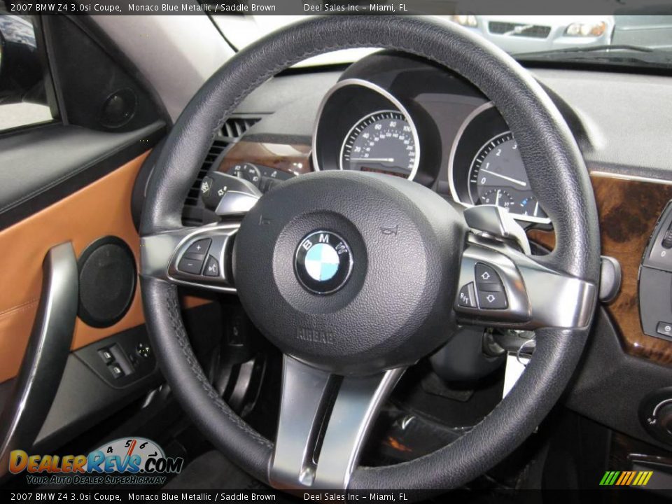 2007 BMW Z4 3.0si Coupe Monaco Blue Metallic / Saddle Brown Photo #27