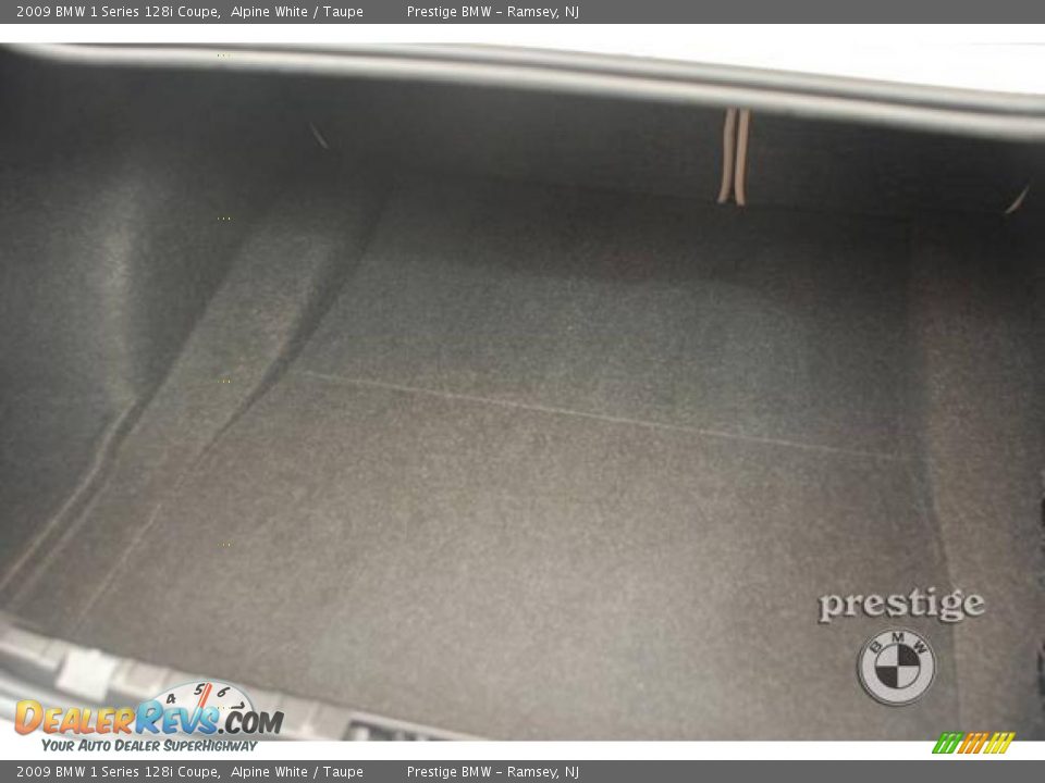 2009 BMW 1 Series 128i Coupe Alpine White / Taupe Photo #7