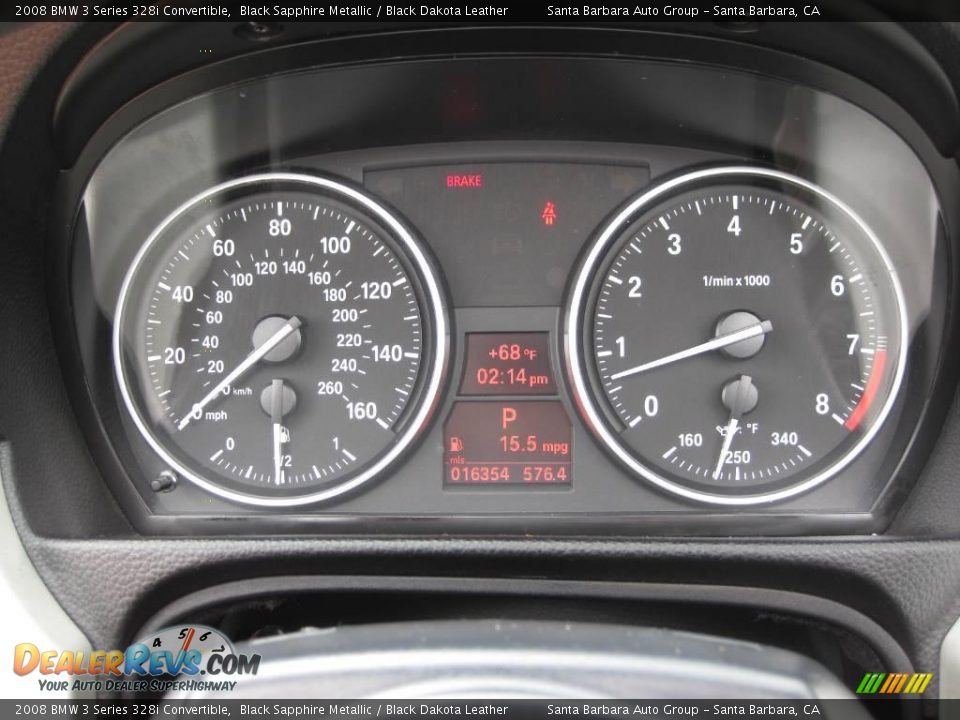 2008 BMW 3 Series 328i Convertible Black Sapphire Metallic / Black Dakota Leather Photo #23