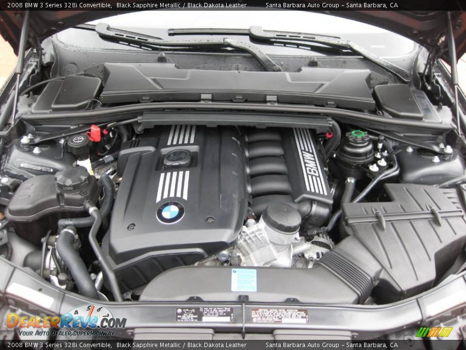 2008 BMW 3 Series 328i Convertible Black Sapphire Metallic / Black Dakota Leather Photo #25