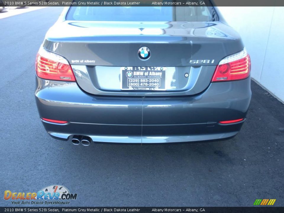 2010 BMW 5 Series 528i Sedan Platinum Grey Metallic / Black Dakota Leather Photo #4