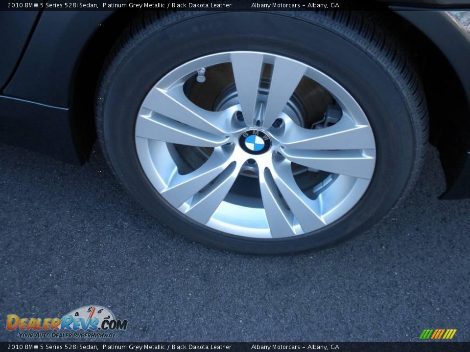 2010 BMW 5 Series 528i Sedan Platinum Grey Metallic / Black Dakota Leather Photo #5