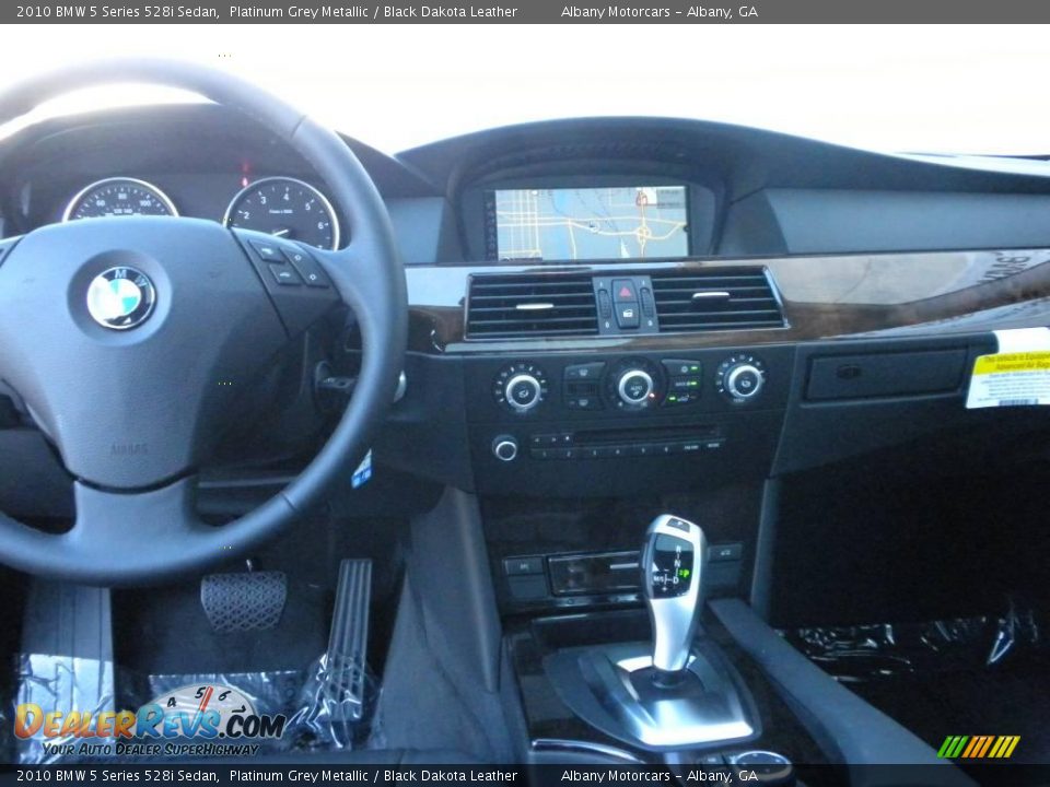 2010 BMW 5 Series 528i Sedan Platinum Grey Metallic / Black Dakota Leather Photo #13