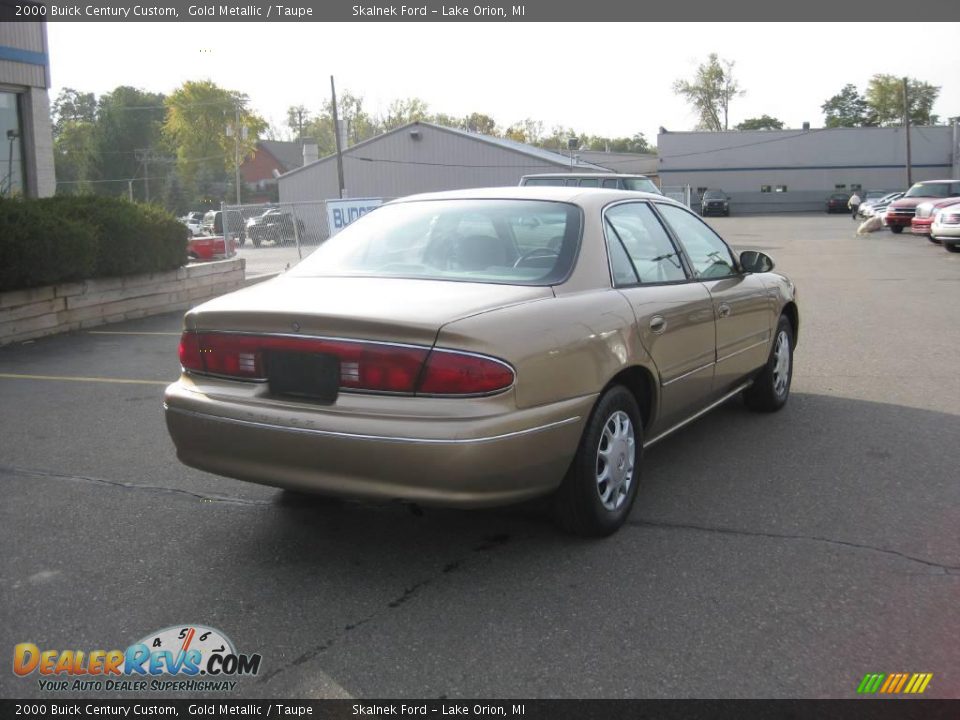 2000 Buick Century Custom Gold Metallic / Taupe Photo #5