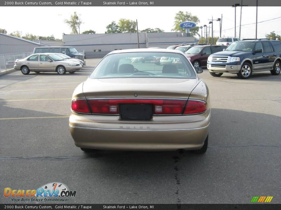 2000 Buick Century Custom Gold Metallic / Taupe Photo #6