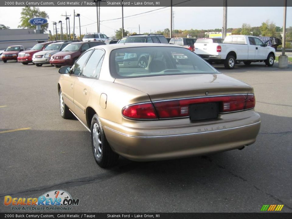 2000 Buick Century Custom Gold Metallic / Taupe Photo #7