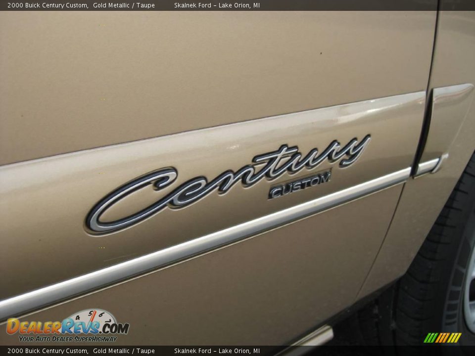 2000 Buick Century Custom Gold Metallic / Taupe Photo #18