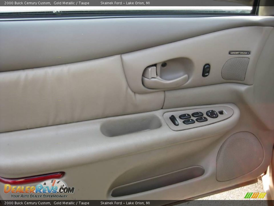 2000 Buick Century Custom Gold Metallic / Taupe Photo #24