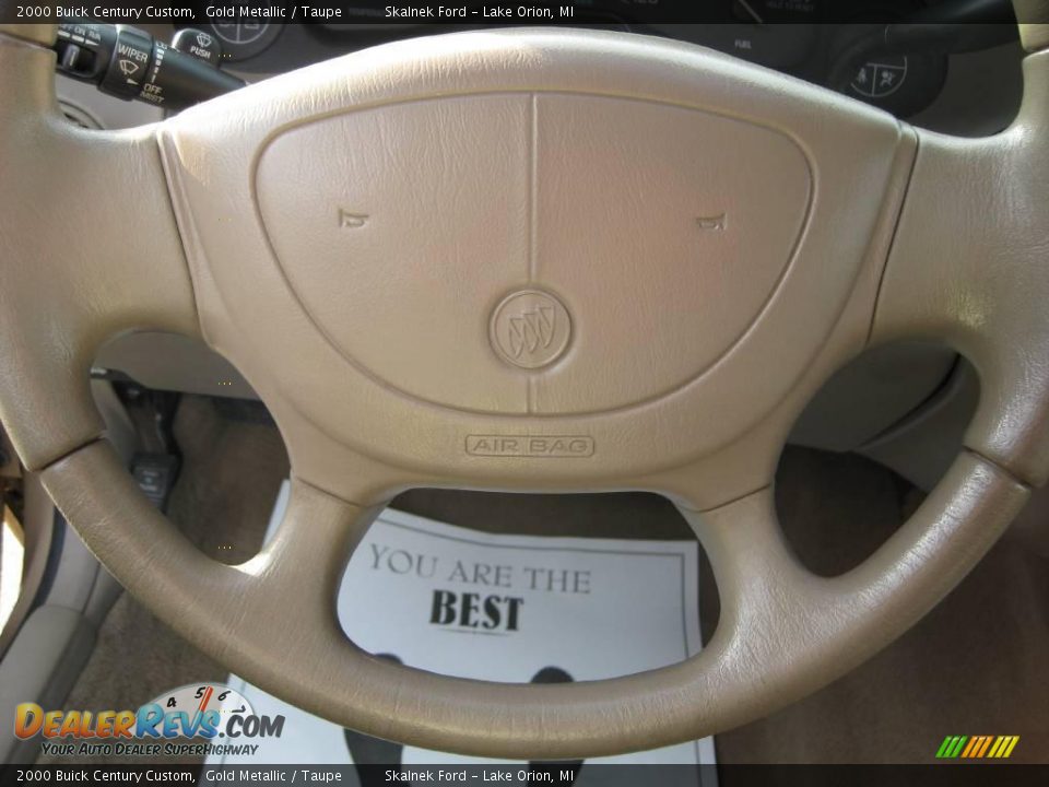 2000 Buick Century Custom Gold Metallic / Taupe Photo #27