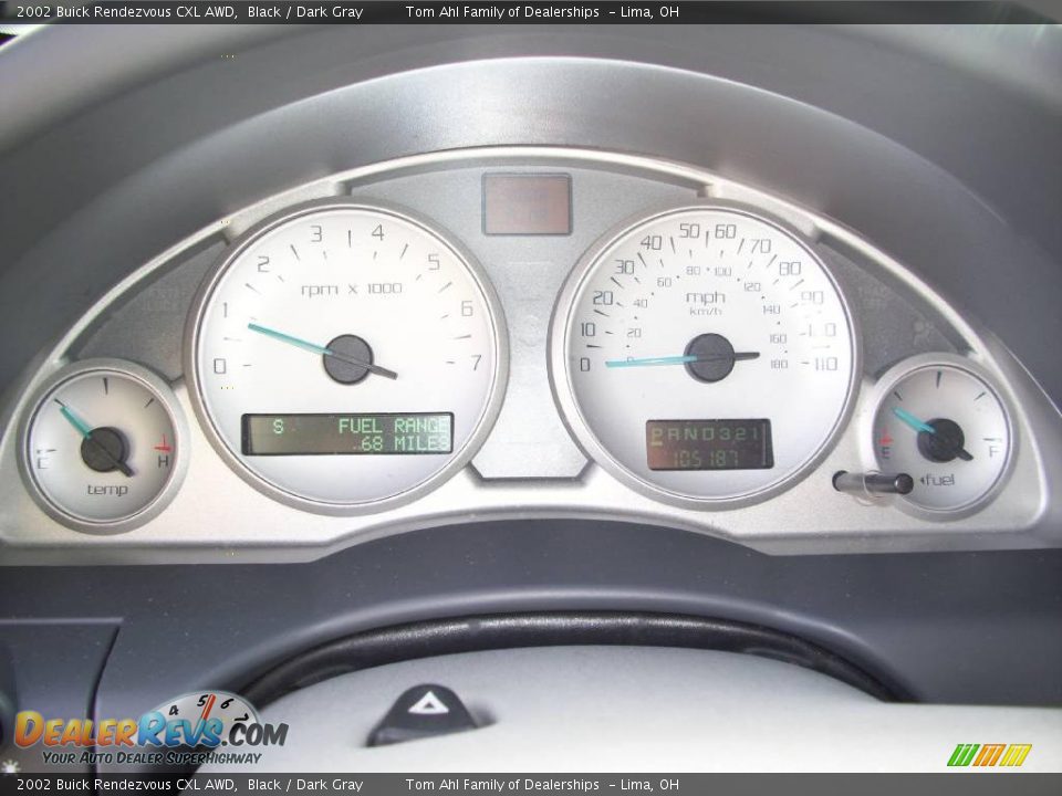 2002 Buick Rendezvous CXL AWD Black / Dark Gray Photo #16