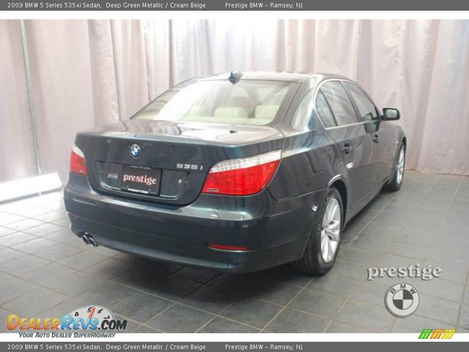 2009 BMW 5 Series 535xi Sedan Deep Green Metallic / Cream Beige Photo #2