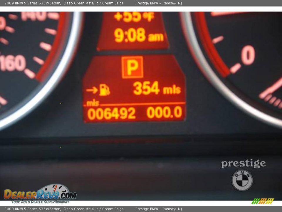2009 BMW 5 Series 535xi Sedan Deep Green Metallic / Cream Beige Photo #3
