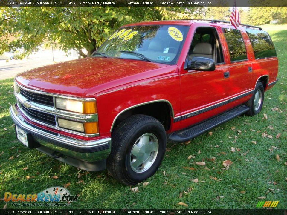 1999 Chevrolet Suburban K1500 LT 4x4 Victory Red / Neutral Photo #1