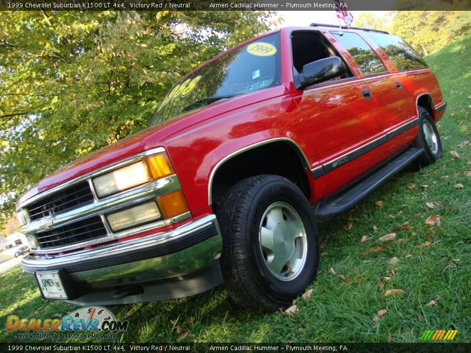 1999 Chevrolet Suburban K1500 LT 4x4 Victory Red / Neutral Photo #2