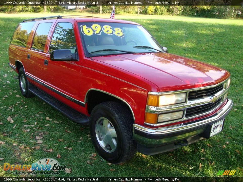 1999 Chevrolet Suburban K1500 LT 4x4 Victory Red / Neutral Photo #4