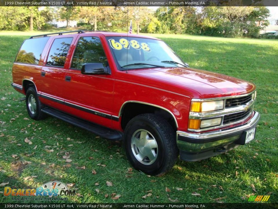 1999 Chevrolet Suburban K1500 LT 4x4 Victory Red / Neutral Photo #5