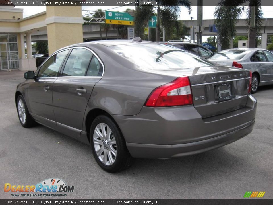 2009 Volvo S80 3.2 Oyster Gray Metallic / Sandstone Beige Photo #3