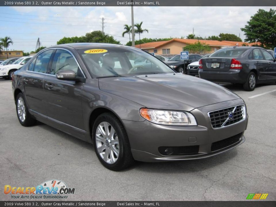 2009 Volvo S80 3.2 Oyster Gray Metallic / Sandstone Beige Photo #7