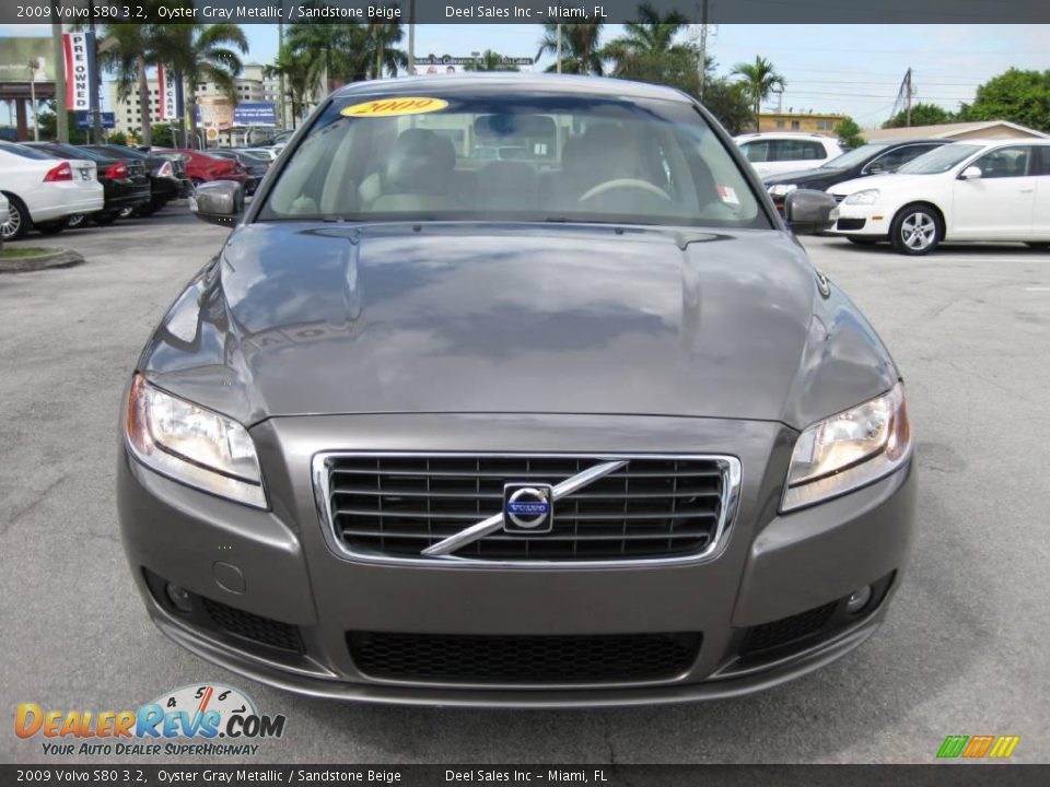 2009 Volvo S80 3.2 Oyster Gray Metallic / Sandstone Beige Photo #8