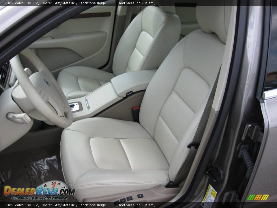 2009 Volvo S80 3.2 Oyster Gray Metallic / Sandstone Beige Photo #9