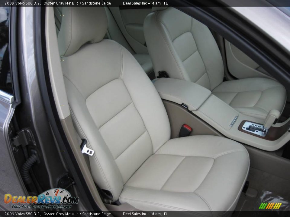2009 Volvo S80 3.2 Oyster Gray Metallic / Sandstone Beige Photo #10