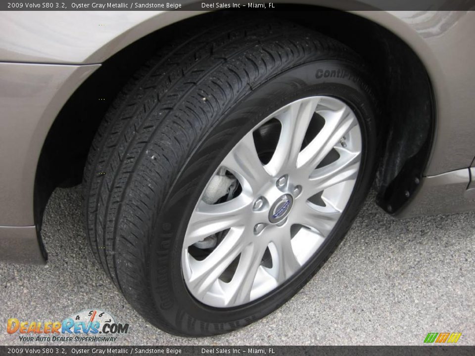 2009 Volvo S80 3.2 Oyster Gray Metallic / Sandstone Beige Photo #13