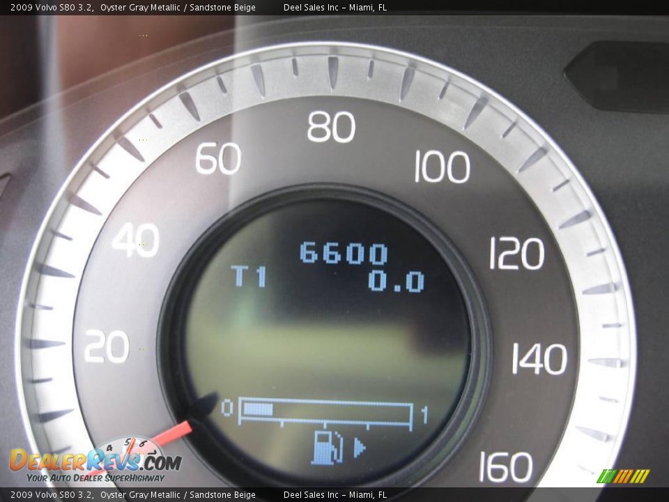 2009 Volvo S80 3.2 Oyster Gray Metallic / Sandstone Beige Photo #15