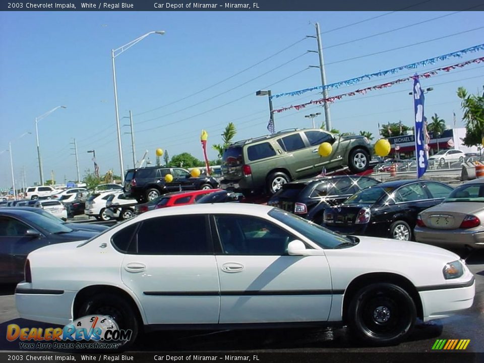 2003 Chevrolet Impala White / Regal Blue Photo #2