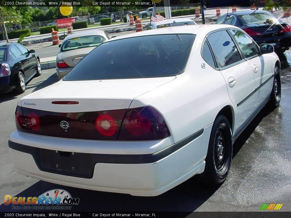 2003 Chevrolet Impala White / Regal Blue Photo #3