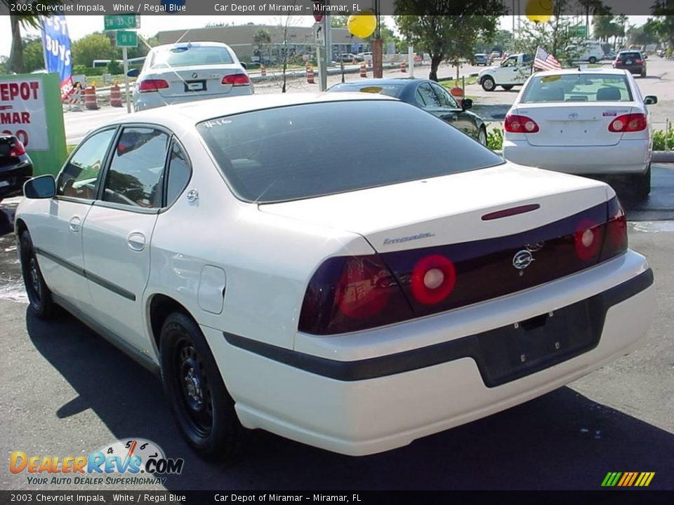 2003 Chevrolet Impala White / Regal Blue Photo #5