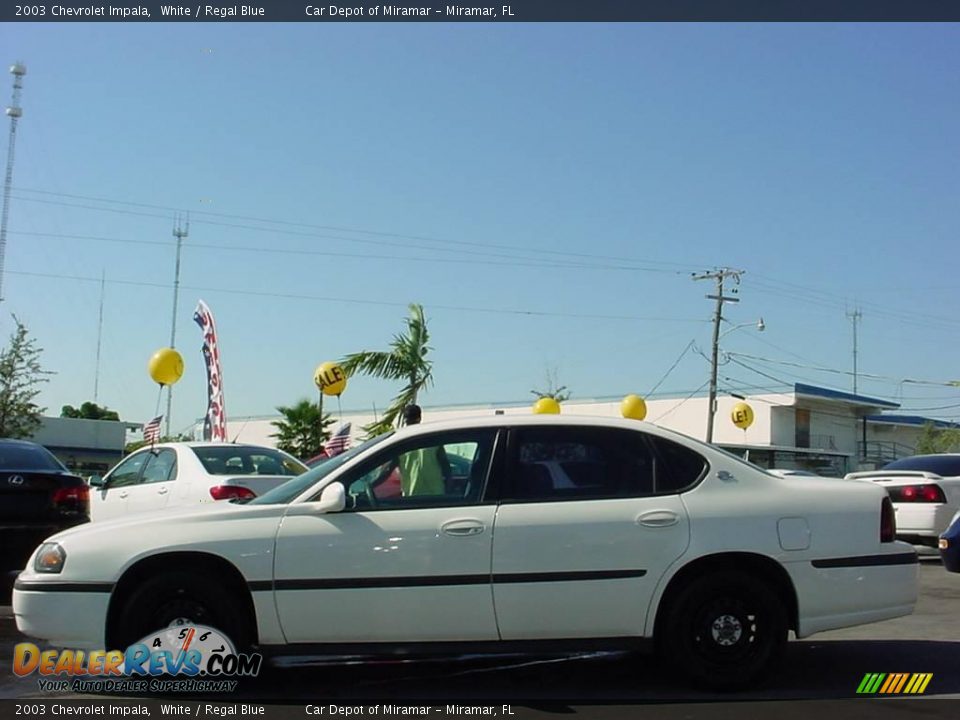 2003 Chevrolet Impala White / Regal Blue Photo #6