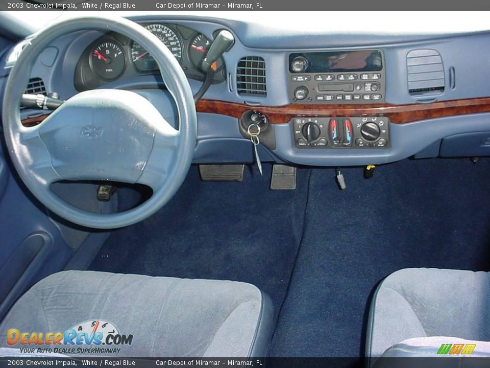 2003 Chevrolet Impala White / Regal Blue Photo #13