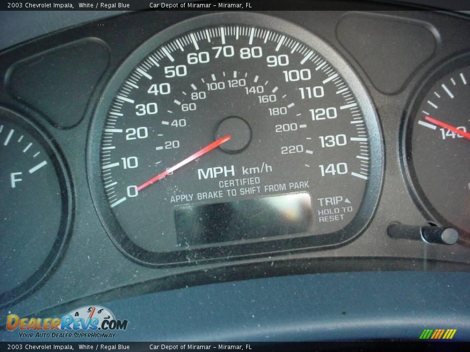 2003 Chevrolet Impala White / Regal Blue Photo #16